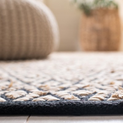 Montauk 8' x 10' Black Cotton Flat Woven Area Rug