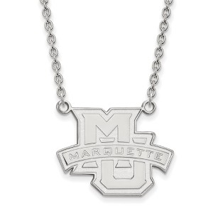 Black Bow Jewelry Sterling Silver Marquette Golden Eagles NCAA Necklace 18 Inch - 1 of 4