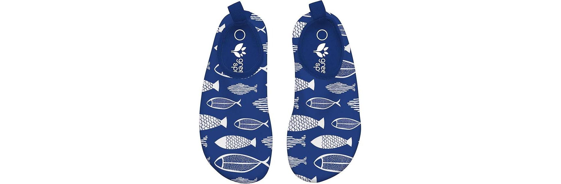 Green Sprouts Baby/Toddler Water Socks - Blue Fish - Size 8
