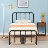 Bed Frame with Headboard, Metal Slats Support Platform Bed Frame with Storage - 2 of 4