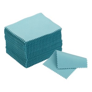 Unique Bargains Reusable Double-Sided Microfiber Jewelry Cleaning Polishing Cloth 100 Pcs - 1 of 4