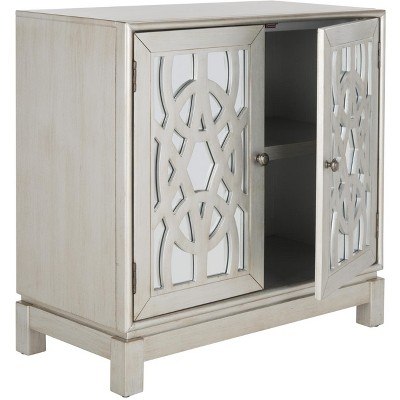 Ashlynn 32" Silver Solid Wood 2 Door Chest