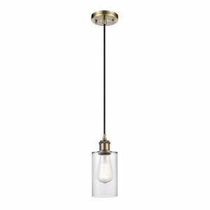 Clymer - 1 Light Cord Hung Mini Pendant In Art Deco Style-10 Inches Tall and 3.88 Inches Wide - 1 of 1