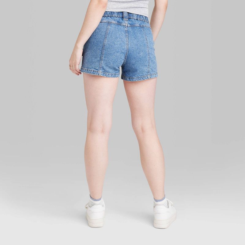 Women's Pull-On Cargo Jean Shorts - Wild Fable™, 4 of 8