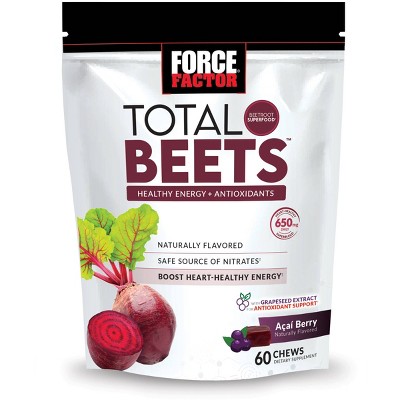 Force Factor Total Beets Soft Chews - Acai Berry - 60ct