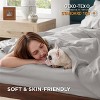 100% Cotton Percale Sheets,Sheet Set with Deep Pocket Up to 16 Inches, Breathable & Crirsp Soft, Bedsheet & Pillowcase Sets, 4 Pieces - 2 of 4
