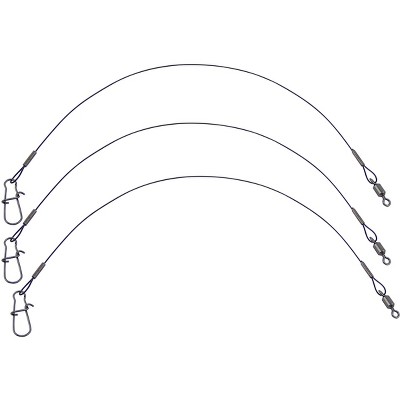 Eagle Claw Black Heavy Duty 24" Wire Leaders 3-Pack