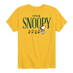 Boys' - Peanuts - Snoopy 1950 Camping Short Sleeve Graphic T-Shirt - 1 of 4