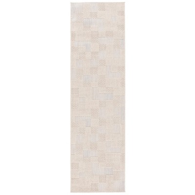 Milos MLO108 Power Loomed Indoor/Outdoor Runner Rug - Beige - 2'3"x8'- Safavieh