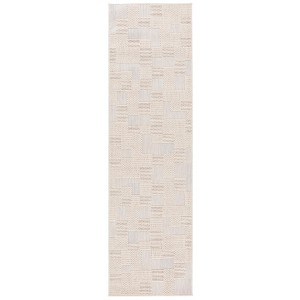 Milos MLO108 Power Loomed Indoor/Outdoor Runner Rug - Beige - 2'3"x8'- Safavieh - 1 of 4