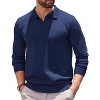 COOFANDY Long Sleeve Polo Shirts Knit Polo Sweater Pullover Sweater - 2 of 4