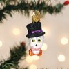 Old World Christmas Blown Glass Ornament for Tree, Mini Top Hat Skeleton - 4 of 4