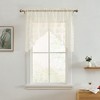 HLC.ME Jolene Floral Rod Pocket Lace Short Cafe Swags for Small Windows, Kitchens, and Basement Windows - Set of 2 - 3 of 4