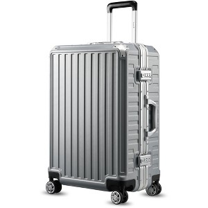 LUGGEX Aluminum Frame Luggage with Spinner Wheels, Zipperless Polycarbonate Hard Shell Suitcase - 1 of 4