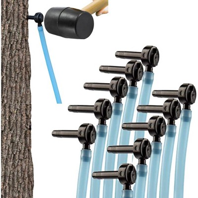 Maple Syrup Tree Tapping and Sugaring Starter Kit Value Pack- 10 Taps & 10 3-ft Food Grade Tubing Drop Lines- Everything to Start Tapping Your Own Sap