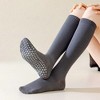 Anna-Kaci Women's 2-Pack Long Ribbed Non-Slip Socks with Grip Soles for Indoor Comfort and Support - 2 of 4