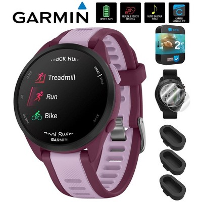 Garmin Garmin 010-02863-33 Forerunner 165 Music Smart Sport Watch + 2 Year Warranty Kit