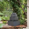 NAYSAYE Fountain Cement Decorative 4 Tier Block Water Feature for Garden Patio Backyard, Gray, 19.7"*41.7"*88" - 2 of 4