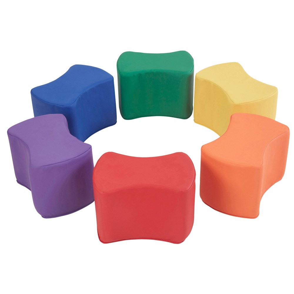 Factory Direct Partners 6pc SoftScape Butterfly Seating Set Assorted Kids&#39; Soft Play Equipment
