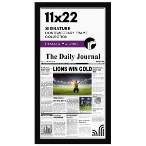 Americanflat 11x22 Newspaper Frame with plexiglass - Assorted Media Article Cover Frame - Available in a variety of Colors - 1 of 4