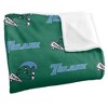 Tulane University Logo Pattern Silky 50x60 Blanket, 1 Sided - 3 of 4