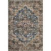 Acekool 8x10 Vintage Medallion Area Rug, Machine Washable Distressed Blue/Brown Non-Slip Stain Resistant Carpet for Living Room, Bedroom - 3 of 4