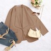 Clearlove Womens Blazer Jackets Roll Up Long Sleeve Open Front Loose Business Casual Coats with Pockets - 4 of 4