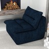NicBex Polyester Fabric Bean Bag Chair with High-Density Foam,Lazy Sofa Chair with Handle Free Design,Modern Lounge Chair for Living Room,Blue - 2 of 4