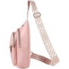 MaseiKar Small Sling Bag for Women Men, Sling Backpack Chest Daypack Crossbody Bag for Travel Outdoor Hiking,Pink - 3 of 4