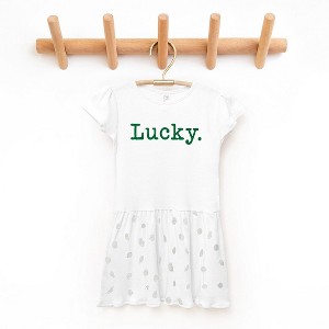The Juniper Shop Lucky Typewriter Toddler Graphic Dress - 1 of 3