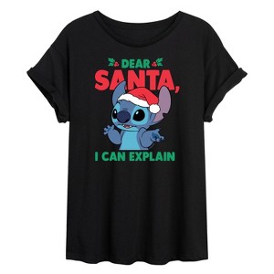 Women's - Lilo and Stitch -  Oversized Graphic T-Shirt - 1 of 4