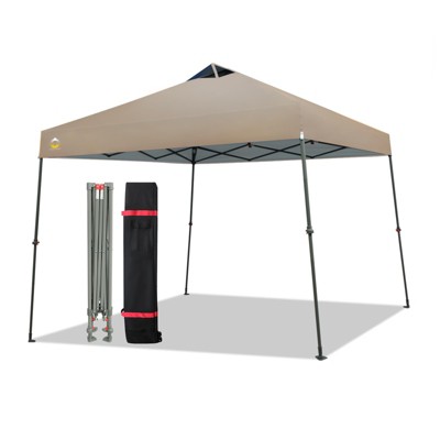 9x9 Recreational Centerlok Slant-Leg Canopy - Infinite Legs, Ball-Joint Feet, Silver Coated, 150D - CLIA81B