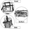 Clear Crossbody Bag Stadium Approved Clear Transparent Shoulder Bag See Through Zip Pouch Tote Bag Handbag with 11LBS Load - 3 of 4