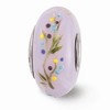 Black Bow Jewelry Fenton Lilac TJ Bird Floral Glass & Sterling Silver Bead Charm - 3 of 4