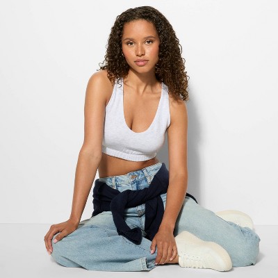 Women's French Terry Slim Fit Deep V-Neck Tank Top - Wild Fable™