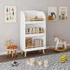 Yukimo Kids Bookshelf - 3-Tier White Bookcase, Book Organizer, and Toy Storage Cabinet Organizer - 3 of 4
