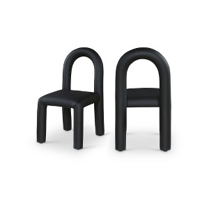 Meridian Furniture,Amari Vegan Leather Dining Chair, Set of 2 - 1 of 4