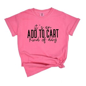 Simply Sage Market Women's Add To Cart Kinda Day Short Sleeve Garment Dyed Tee - 1 of 4