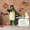 Tailwaggz Glow-in-the-Dark Dinosaur Onesie Pajama for Adults - Plush Unisex Halloween & Cosplay Costume - 2 of 4