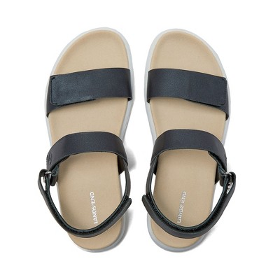 Lands' End Women's Comfort Adjustable Leather Sandals - image 2