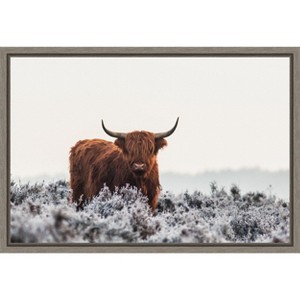 Amanti Art Highlander Horns by Jaap van den Canvas Wall Art Print Framed 23 x 16-in. - 1 of 4