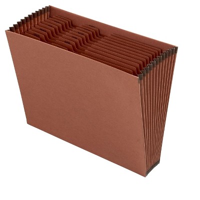 MyOfficeInnovations Heavy-Duty Expanding File Jan-Dec Index Letter Size Brown 595369