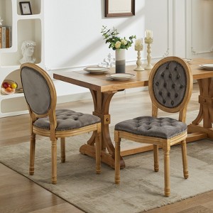 Vatros French Style Solid Wood Dining Chair - 1 of 4