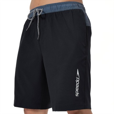 Мужские шорты Speedo Men's 9" Marina Swim Shorts - Black L: Mesh Liner, Elastic Waistband, Zippered Pocket, UPF 50+ — фото 3