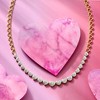 Ross-Simons 0.50 ct. t.w. Diamond Heart-Link Necklace in 18kt Gold Over Sterling - 2 of 3