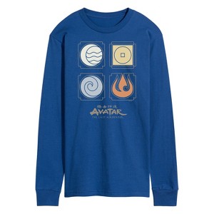 Men's - Avatar: The Last Airbender - Nations Symbols Long Sleeve Graphic T-Shirt - 1 of 4