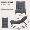 Outdoor Rocking Chairs, Comfortable Lounging Chair with Removable Cushions, Sturdy Metal Frame - 2 of 4