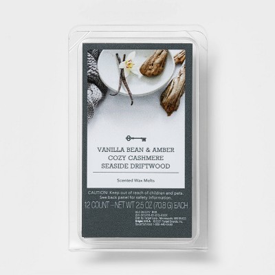 12ct Cozy Vanilla, Amber Cashmere and Seaside Driftwood Wax Melt - Threshold™