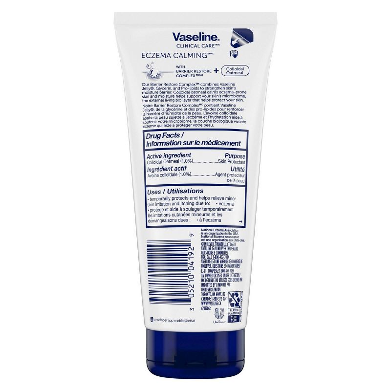 Vaseline Clinical Care Eczema Calming Hand and Body Lotion Tube Unscented - 6.8oz, 4 of 7