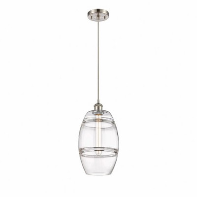 Vaz - 1 Light Cord Hung Mini Pendant In Industrial Style-9.88 Inches Tall and 8 Inches Wide